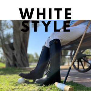 Polo style: white jeans