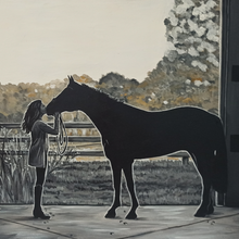 Load image into Gallery viewer, Acrylic painting &quot;At the stable&quot;
